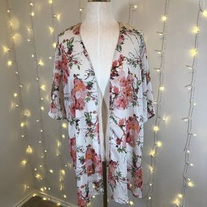 Floral Kimono style coverup